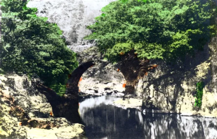 Framed Print : Roman bridge at Bettws-y-Coed, Gwynedd, 1926. Artist: Cavenders Ltd Framed Print : Roman bridge at Bettws-y-Coed, Gwynedd, 1926. Artist: Cavenders Ltd