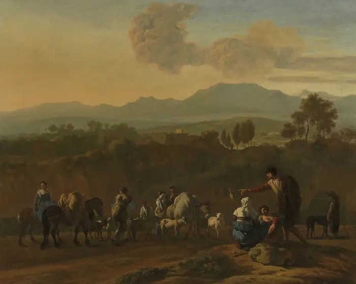 Framed Print : Roman Campagna, 1675. Creator: Karel Du Jardin Framed Print : Roman Campagna, 1675. Creator: Karel Du Jardin