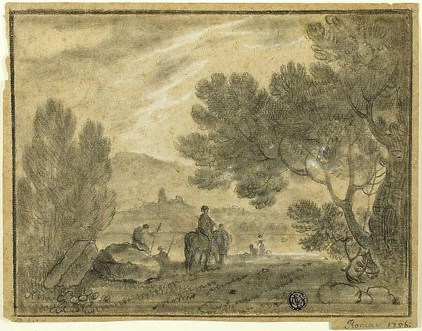 Roman Campagna with Figures, 1756. Creator: Richard Wilson