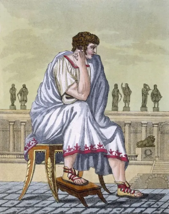 Framed Print : Roman Citizen, pub. 1796. Creator: Jacques Grasset de Saint-Sauveur (1757-1810) Framed Print : Roman Citizen, pub. 1796. Creator: Jacques Grasset de Saint-Sauveur (1757-1810)