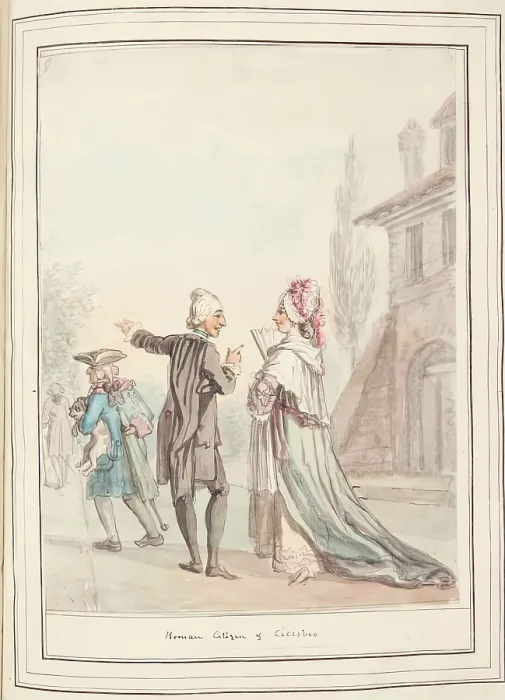 Framed Print : Roman Citizens, leaf from A Collection of Dresses by David Allan Mostly from Nature, 1776 Framed Print : Roman Citizens, leaf from A Collection of Dresses by David Allan Mostly from Nature, 1776