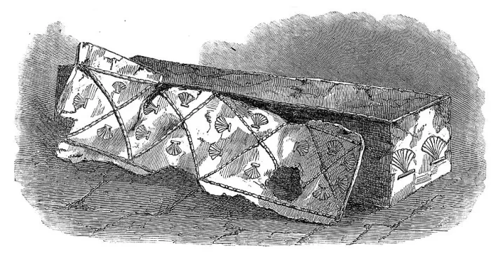 Framed Print : A Roman Coffin, recently discovered at Shadwell, 1858. Creator: Unknown Framed Print : A Roman Coffin, recently discovered at Shadwell, 1858. Creator: Unknown