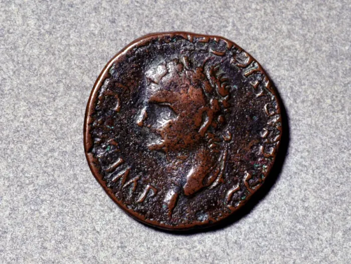 Framed Print : Roman coin from the first half of the 1st Framed Print : Roman coin from the first half of the 1st