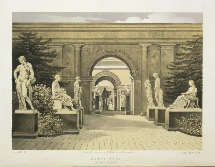 Framed Print : Roman Court, 1854. Creator: Day & Son Framed Print : Roman Court, 1854. Creator: Day & Son