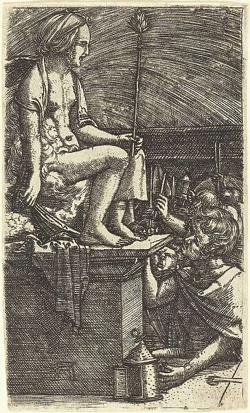 The Roman Courtesan (The Revenge of the Magician Virgil), c. 1520 / 1530. Creator: Albrecht Altdorfer