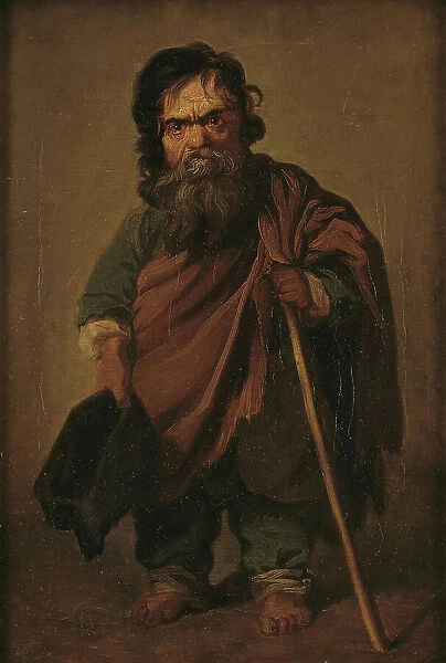 The Roman Dwarf Francesco Ravai, called Bajocco, 1773-1776. Creator: Jens Juel