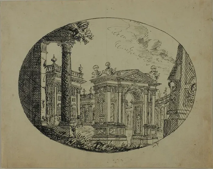 Framed Print : Roman Edifices, n.d. Creator: Unknown Framed Print : Roman Edifices, n.d. Creator: Unknown