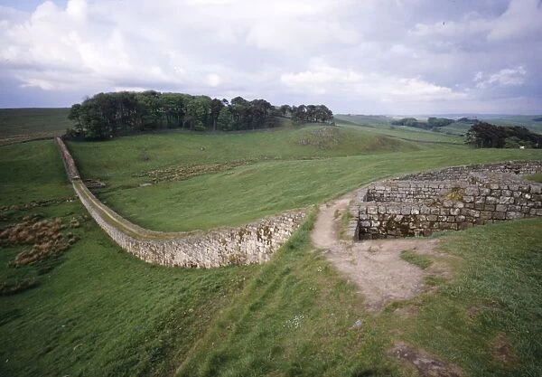 Roman Fort at Housestead Wall, looking eastwards, Northumberland, c20th century. Artist: CM Dixon