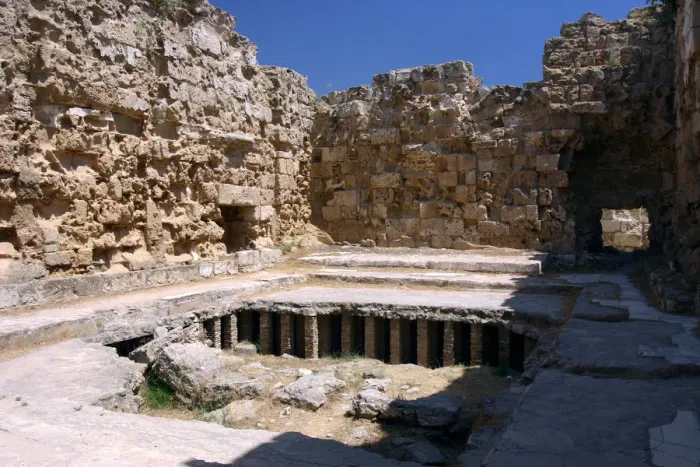 Framed Print : Roman hypocaust, Salamis, North Cyprus Framed Print : Roman hypocaust, Salamis, North Cyprus