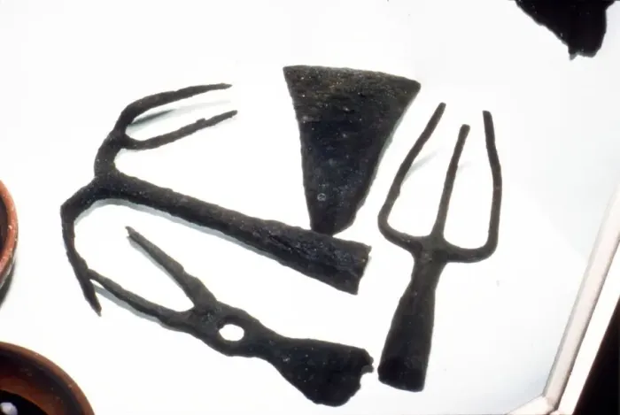 Framed Print : Roman Iron Agricultural Tools at Chatillon-Sur-Seine. France, c1st-2nd century Framed Print : Roman Iron Agricultural Tools at Chatillon-Sur-Seine. France, c1st-2nd century