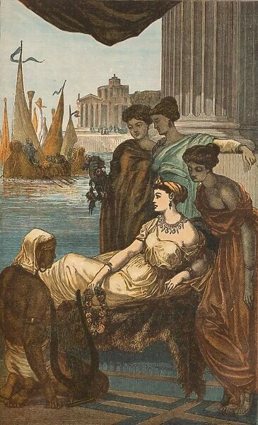 Roman Lady and Slaves, c1910