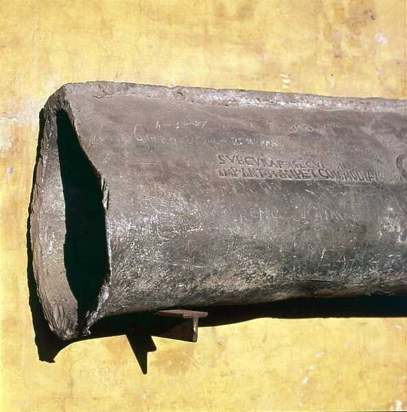Roman Lead Water-Pipe with inscription, c2nd century