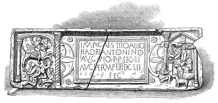 Framed Print : Roman legionary tablet found at Bridgeness, Linlithgowshire, 1868. Creator: Unknown Framed Print : Roman legionary tablet found at Bridgeness, Linlithgowshire, 1868. Creator: Unknown