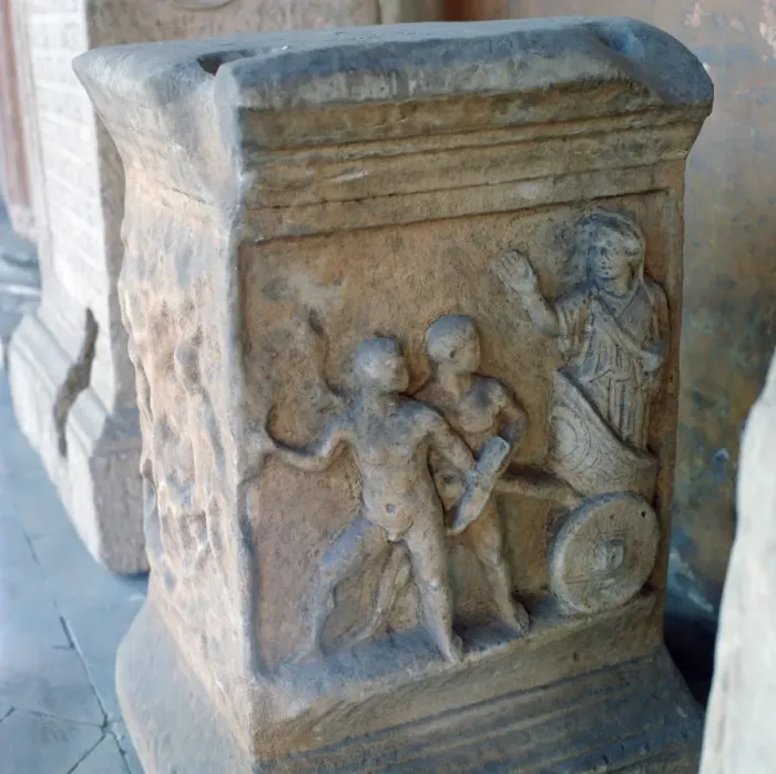 Framed Print : Roman marble carving