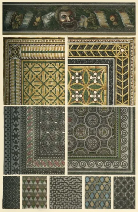 Framed Print : Roman mosaic floors, (1898). Creator: Unknown Framed Print : Roman mosaic floors, (1898). Creator: Unknown