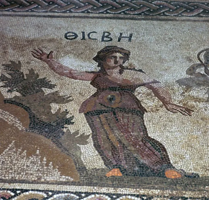 Framed Print : Roman mosaic of Thisbe, 3rd century Framed Print : Roman mosaic of Thisbe, 3rd century