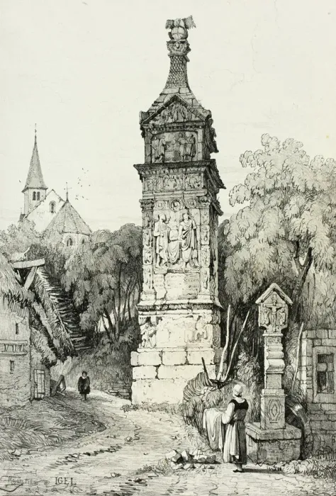 Framed Print : Roman Pillar at Igel, 1833. Creator: Samuel Prout Framed Print : Roman Pillar at Igel, 1833. Creator: Samuel Prout