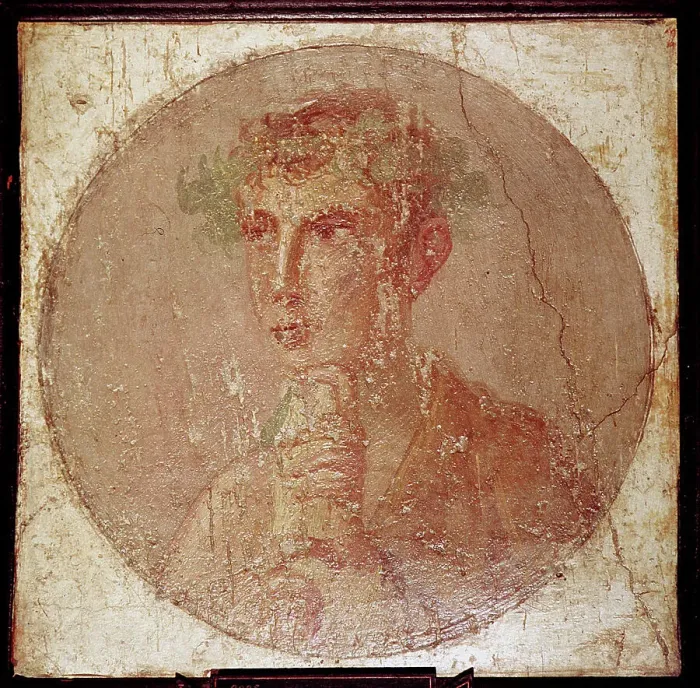 Framed Print : Roman portrait painting of a young man, Pompeii, Italy Framed Print : Roman portrait painting of a young man, Pompeii, Italy