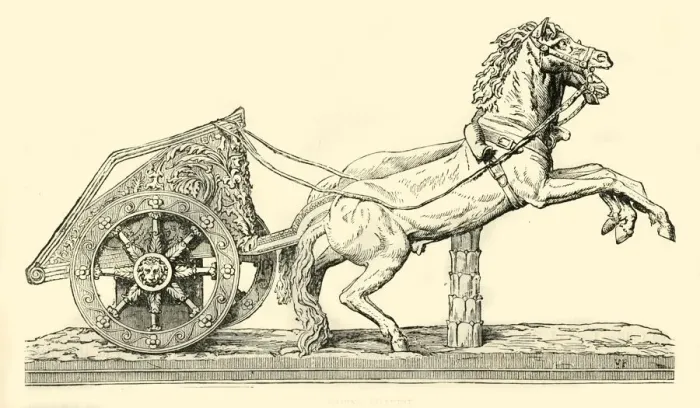 Framed Print : Roman Racing Chariot, 1890. Creator: Unknown Framed Print : Roman Racing Chariot, 1890. Creator: Unknown