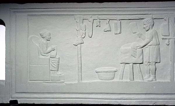 Roman relief of a butchers shop