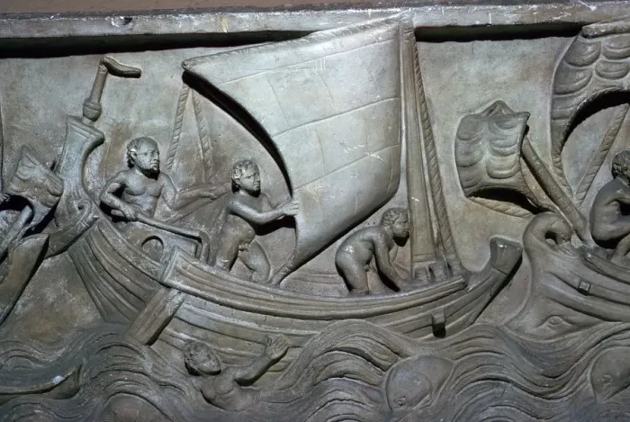 Framed Print : Roman relief of a merchant ship Framed Print : Roman relief of a merchant ship