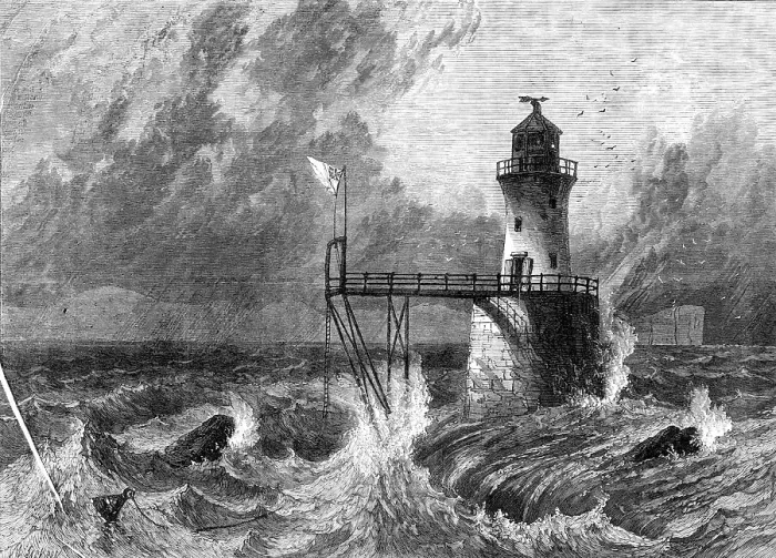 Framed Print : The Roman Rocks Lighthouse, Simon's Bay, Cape of Good Hope, 1869. Creator: Mason Jackson Framed Print : The Roman Rocks Lighthouse, Simon's Bay, Cape of Good Hope, 1869. Creator: Mason Jackson