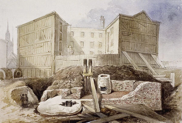 Roman Ruins at the Coal Exchange, London, 1848