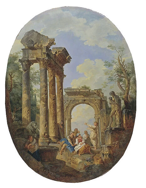 Roman Ruins, early-mid 18th century. Creator: Giovanni Paolo Panini