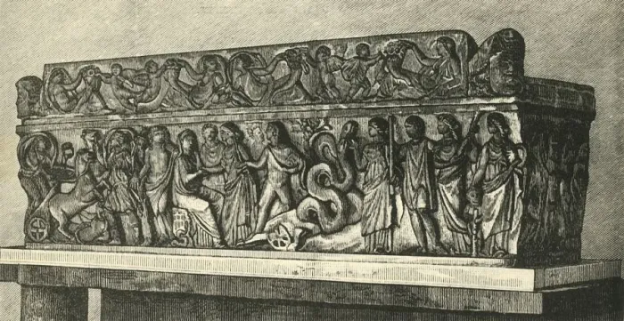 Framed Print : Roman Sarcophagus, 1890. Creator: Unknown Framed Print : Roman Sarcophagus, 1890. Creator: Unknown