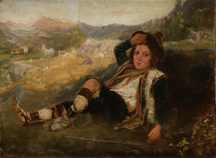 Framed Print : Roman Shepherd-Boy, c1886. Creator: Aleksander Stankiewicz Framed Print : Roman Shepherd-Boy, c1886. Creator: Aleksander Stankiewicz