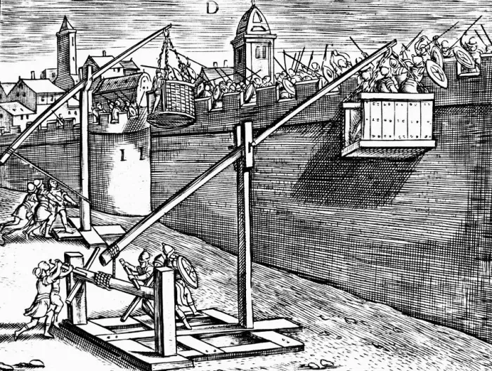 Framed Print : Roman siege warfare, 1605 Framed Print : Roman siege warfare, 1605