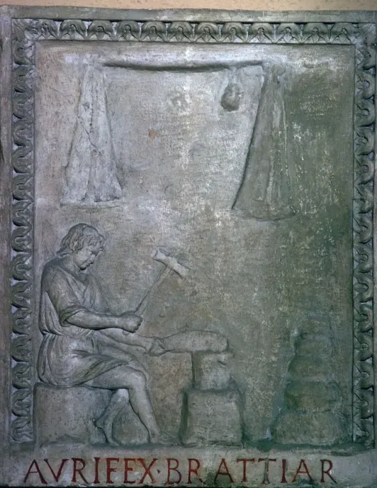 Framed Print : Roman smith at work, 2nd century Framed Print : Roman smith at work, 2nd century