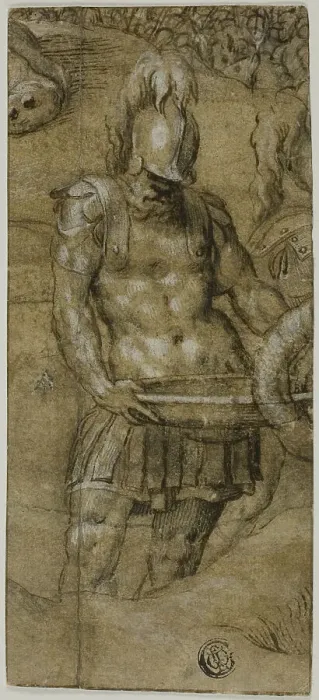 Framed Print : Roman Soldier, c.1545. Creator: Paolo Farinati Framed Print : Roman Soldier, c.1545. Creator: Paolo Farinati