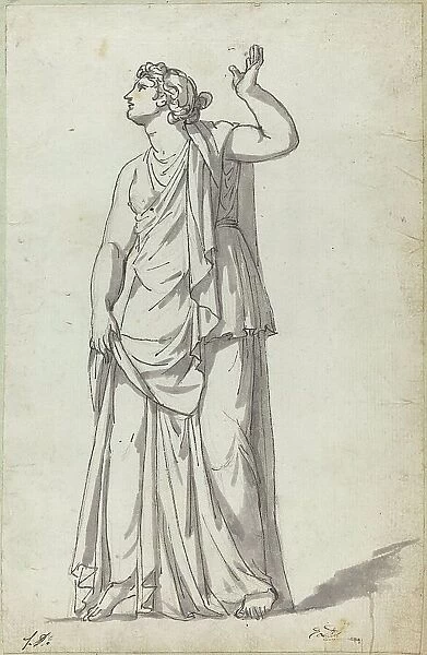 Roman Statue of a Muse (Anchyrrhoe). Creator: Jacques-Louis David