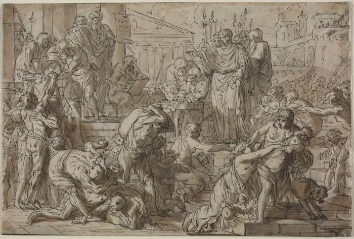 Framed Print : Roman Subject, 1700s. Creator: Philibert Benoit Delarue (French, 1718-1780), attributed to Framed Print : Roman Subject, 1700s. Creator: Philibert Benoit Delarue (French, 1718-1780), attributed to