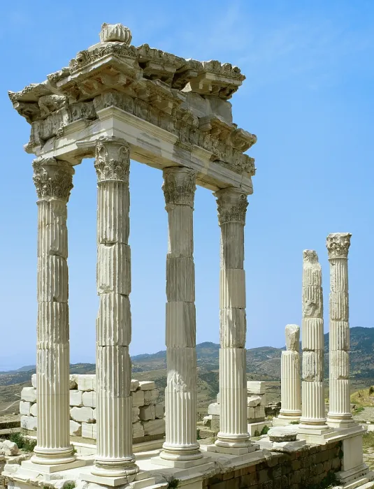 Framed Print : Roman temple of Trajan, Upper Acropolis, Pergamon, Turkey, 1st-2nd century (2005). Creator: Unknown Framed Print : Roman temple of Trajan, Upper Acropolis, Pergamon, Turkey, 1st-2nd century (2005). Creator: Unknown