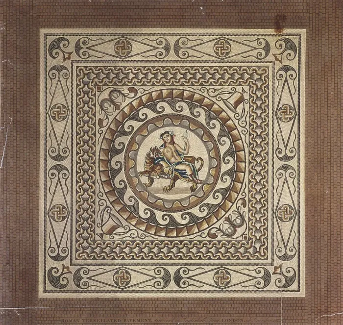 Framed Print : Roman tessellated pavement, discovered in Leadenhall Street, London, 1804. Artist Framed Print : Roman tessellated pavement, discovered in Leadenhall Street, London, 1804. Artist