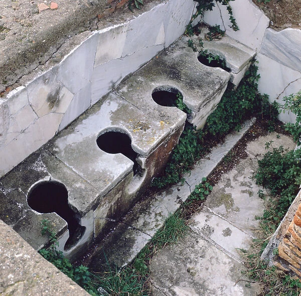 Roman toilet, Ostia, Italy