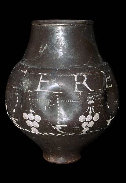 Roman vase inscribed Utere Felix, 3rd century