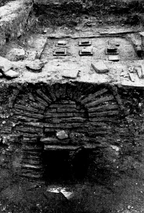 Framed Print : The Roman Villa recently discovered at Darenth, Kent: stoke-hole of a hypocaust, 1895. Creator: Ernest Christopher Youens Framed Print : The Roman Villa recently discovered at Darenth, Kent: stoke-hole of a hypocaust, 1895. Creator: Ernest Christopher Youens