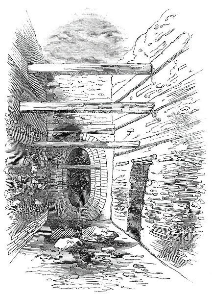 Roman Wall, Bread-Street-Hill, 1844. Creator: Unknown
