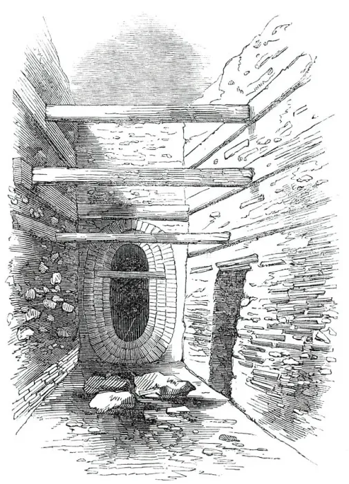Framed Print : Roman Wall, Bread-Street-Hill, 1844. Creator: Unknown Framed Print : Roman Wall, Bread-Street-Hill, 1844. Creator: Unknown