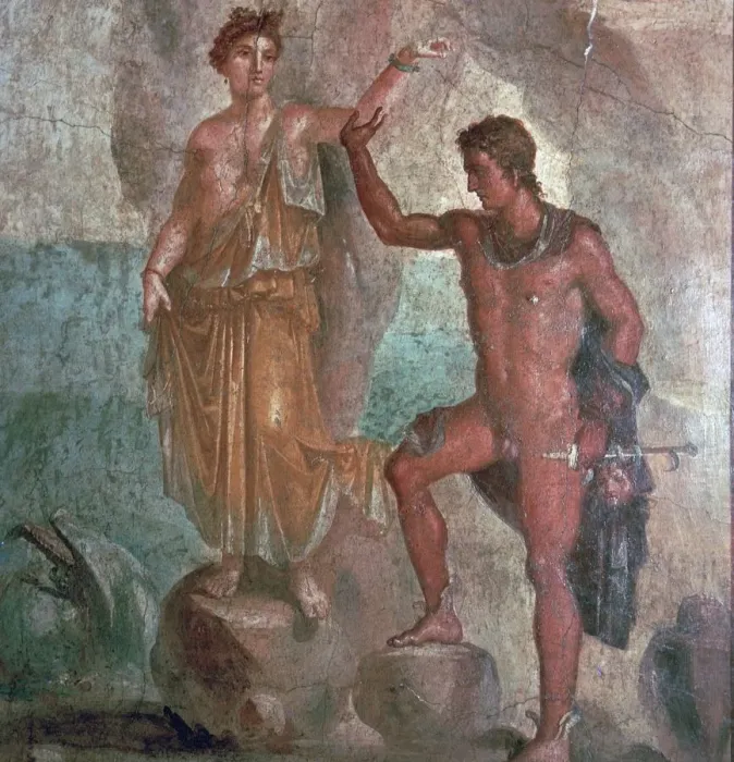 Framed Print : Roman wall-painting from the House of the Dioscuri in Pompeii, 1st century Framed Print : Roman wall-painting from the House of the Dioscuri in Pompeii, 1st century