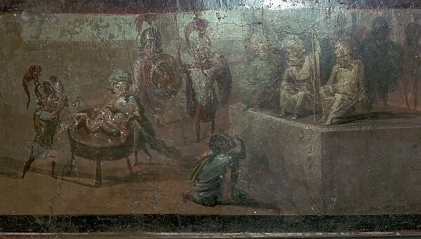 Roman wall-painting of the Judgement of Solomon