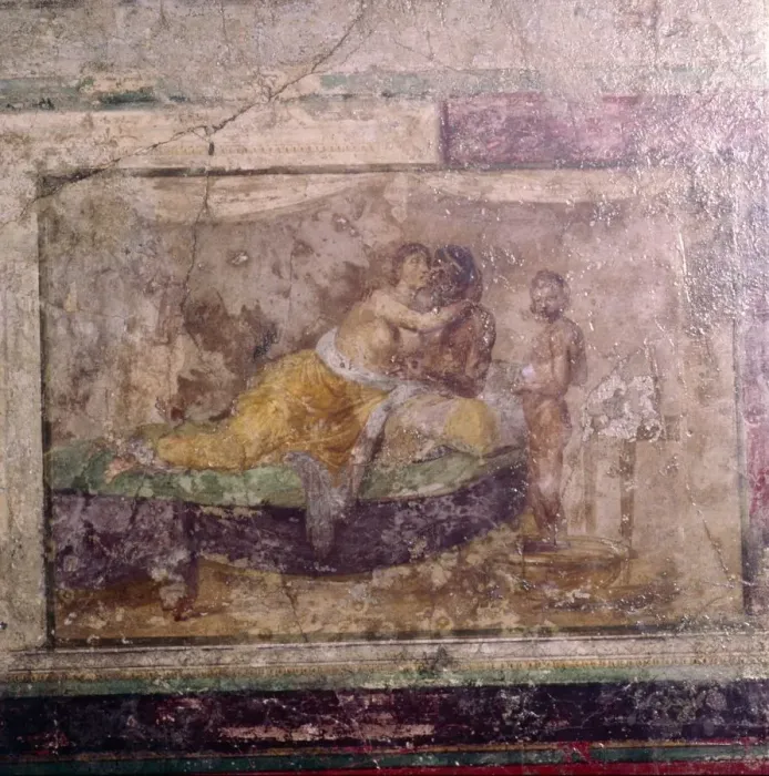 Framed Print : Roman wall painting, in Rome, 1st century Framed Print : Roman wall painting, in Rome, 1st century