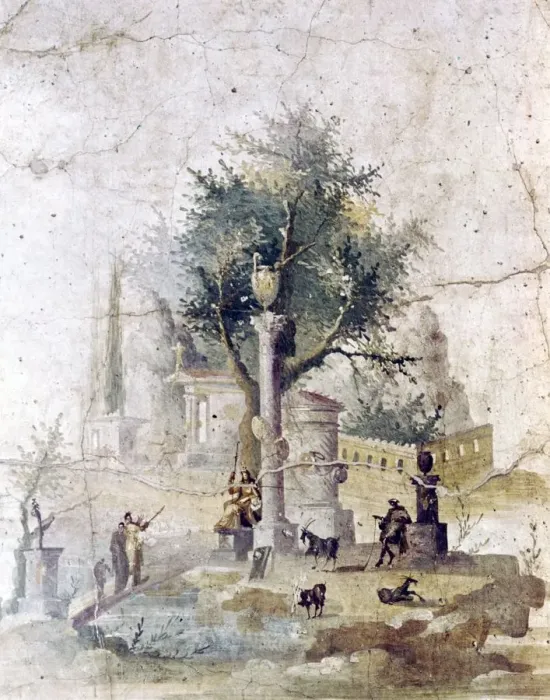 Framed Print : Roman wall painting from villa of Agriopa Posthumus, near Pompeii, c1st century Framed Print : Roman wall painting from villa of Agriopa Posthumus, near Pompeii, c1st century