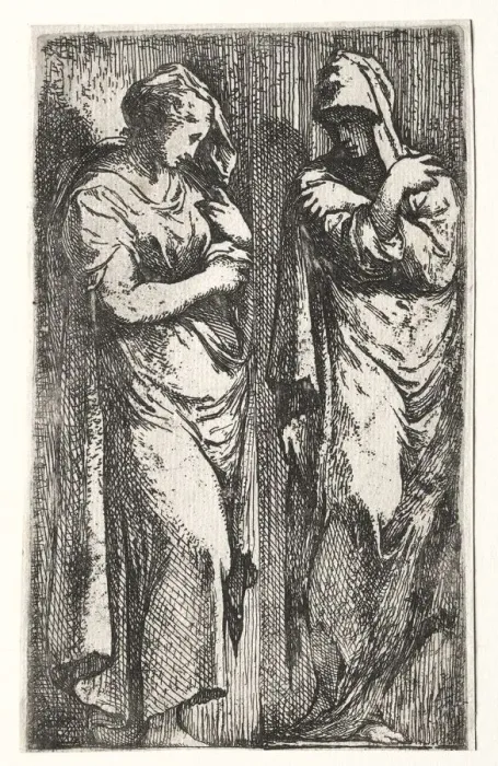 Framed Print : Two Roman Women. Creator: Francesco Primaticcio (Italian, 1504-1570) Framed Print : Two Roman Women. Creator: Francesco Primaticcio (Italian, 1504-1570)