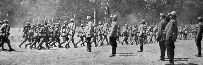 Framed Print : Our Romanian Allies; The Arges 4th infantry regiment, who infiltrated German lines.. Creator: Unknown Framed Print : Our Romanian Allies; The Arges 4th infantry regiment, who infiltrated German lines.. Creator: Unknown