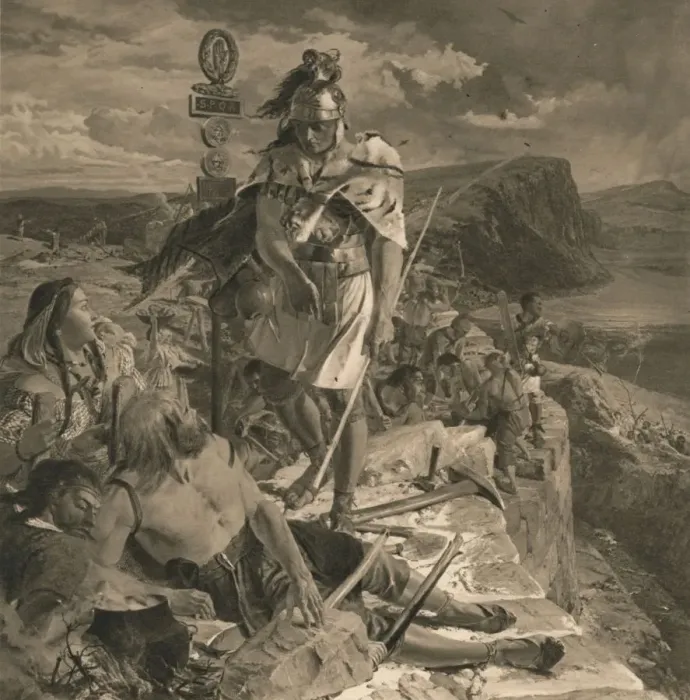 Framed Print : The Romans Cause a Wall to Be Built for the Protection of the South, 1905 Framed Print : The Romans Cause a Wall to Be Built for the Protection of the South, 1905