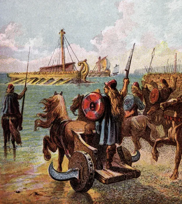 Framed Print : The Romans Conquer Britain, (c1850) Framed Print : The Romans Conquer Britain, (c1850)